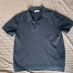 Mutual Weave Men's Textured Knit 100% Cotton Johnny Collar Sweater Polo